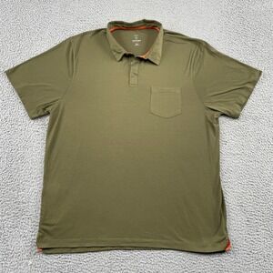 Bluffworks Polo Shirt Mens XXL Green Threshold Classic Fit Short Sleeve Pocket